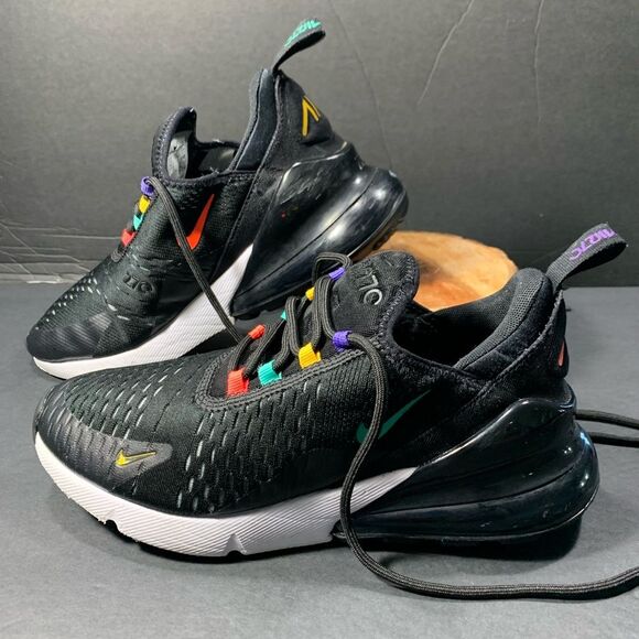 Nike Air Max 270 Womens Black Multi Color Sneakers Shoe Size 8 - Picture 1 of 9